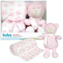 Kit Ursinho Com Mantinha Soninho Para Bebês Buba