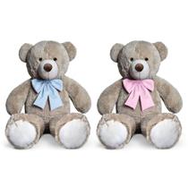 Kit Ursinhos de Pelúcia para Chá Revelação 50cm 2 Unidades Urso Fofinho pelinho alto Macio