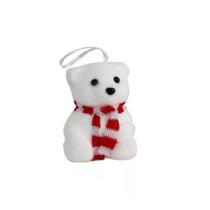 Kit urso branco isopor c/ 3 pcs 10x6cm ntd13004