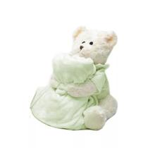Kit Urso de Pelúcia com Manta Flannel Infantil - Andreza