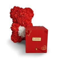 Kit Urso de Rosas e Porta Joias Love Presente Romântico Kit Urso de Rosas e Porta Joias Love Presente Romântico
