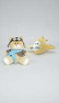 Kit Urso Piloto e Avião Pelúcia 2 Peças Kit Urso Piloto e Avião Pelúcia 2 Peças