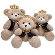 Kit Ursos Realeza Caramelo 3 Peças Kit Ursos Realeza Caramelo 3 Peças