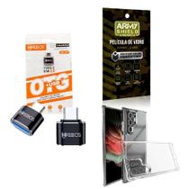 Kit Usb Para Tipo C + Capinha Samsug S22 Ultra + Película 3D