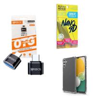 Kit Usb Para Tipo C + Capinha Samsung A13 5G + Película 9D