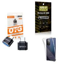 Kit Usb Para Tipo C + Capinha Samsung A72 + Película 3D