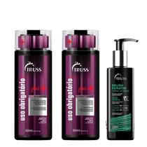 Kit Uso Obrigatório Plus+ Shampoo + Condicionador e Leave-in Brush Keratin - Truss