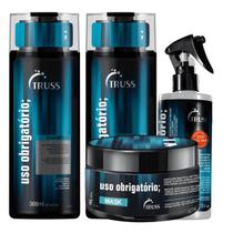 Kit Uso Obrigatório Shampoo+ Condicionador+ Uso Obrigatório e Máscara - Truss