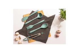Kit utencilios de silicone brinox verde claro resistente flexivel Kit utencilios de silicone brinox verde claro resistente flexivel
