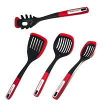 Kit Utensílio Cozinha Silicone Colheres Escumadeira Espátula Frituras Colher Arroz Pegador Macarrão Alimentos Presente