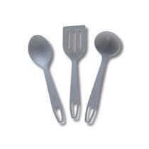 Kit Utensílio De Cozinha 3 Peças Cinza Em Nylon Resistente Kit Utensílio De Cozinha 3 Peças Cinza Em Nylon Resistente