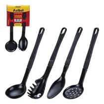 Kit utensílios cozinha 4 peças antiaderente não gruda acibel