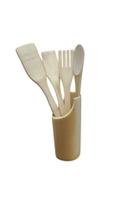 Kit Utensílios Cozinha 5 Peças Bambu Colher Espátula Pegador Sustentável Leve Resistente Natural Antiaderente Prático Ecológico Moderno Kit Utensílios Cozinha 5 Peças Bambu Colher Espátula Pegador Sustentável Leve Resistente Natural Antiaderente Prático Ecológico Moderno