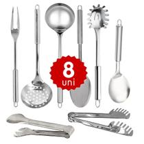 Kit Utensílios Cozinha Aço Inox Completo Profissional Resistente Restaurante Buffet Kit Utensílios Cozinha Aço Inox Completo Profissional Resistente Restaurante Buffet