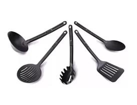 Kit Utensílios Cozinha Colheres Escumadeira Plástico 6 Peças Kit Utensílios Cozinha Colheres Escumadeira Plástico 6 Peças