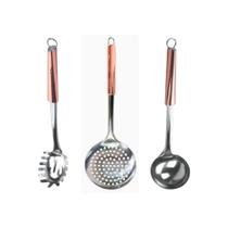Kit Utensílios Cozinha Inox Concha Feijão e Caldos Pegador de Massa Escumadeira Frituras Gênova Kehome Kit Utensílios Cozinha Inox Concha Feijão e Caldos Pegador de Massa Escumadeira Frituras Gênova Kehome