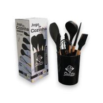 Kit Utensilios Cozinha Silicone 7 Peças Colheres Decorativo