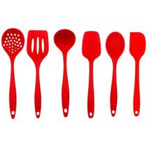 Kit Utensílios Cozinha Talheres De Silicone Jogo C/ 6 Peças