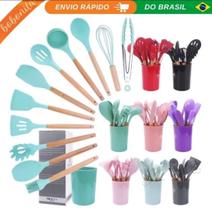 Kit Utensílios de Cozinha 12 Peças Silicone Antiaderente Resistente ao Calor Premium Kit Utensílios de Cozinha 12 Peças Silicone Antiaderente Resistente ao Calor Premium