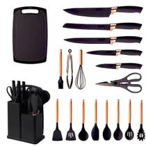 Kit Utensílios de Cozinha 19 Peças Silicone de qualidade e Alta resistência de calor