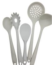 Kit Utensílios De Cozinha Com 5 Peças Em Silicone Maciço