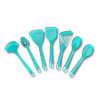 Kit Utensílios De Cozinha Completo 7 Peças Azul Em Nylon Kit Utensílios De Cozinha Completo 7 Peças Azul Em Nylon