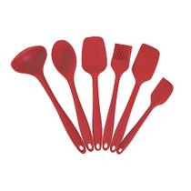 Kit Utensílios de Cozinha em Silicone 6 Peças Resistente 230C Livre de BPA Antiaderente