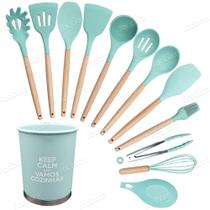 Kit Utensílios De Cozinha em Silicone com 13 Peças - Facibom Kit Utensílios De Cozinha em Silicone com 13 Peças - Facibom
