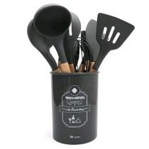 Kit Utensilios De Cozinha Florida Preto 13 Peças Kehome Kit Utensilios De Cozinha Florida Preto 13 Peças Kehome