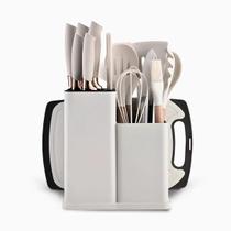 Kit Utensílios de Cozinha Jogo Completo 19 Peças Branco