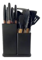 Kit Utensílios De Cozinha Preto 19 Peças - j&B