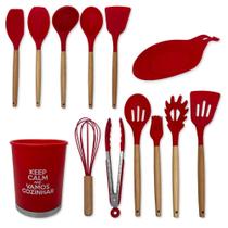 Kit Utensílios de Cozinha Silicone 13pçs Vermelha Kit Utensílios de Cozinha Silicone 13pçs Vermelha
