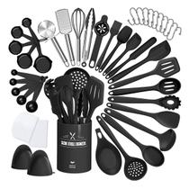 Kit Utensilios de Cozinha Tamanho Grande 43 peças Preto