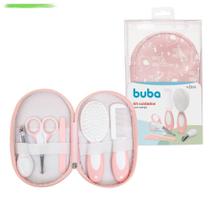 Kit Utensilios de Cutelaria Higiene Para Bebes Buba Rosa