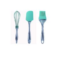 kit Utensilios de Silicone 3 peças Verde - Fratelli