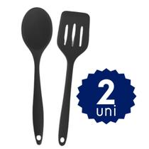 Kit Utensílios de Silicone 4 Peças Concha Espátulas Colher Ideal para Panelas Teflon