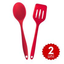 Kit Utensílios de Silicone Cozinha Colher Concha Espátula 28,5cm Kit Utensílios de Silicone Cozinha Colher Concha Espátula 28,5cm