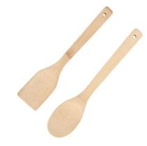 Kit Utensílios Em Bambu Colher e Espatula 2Pçs