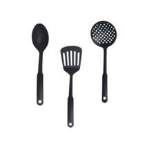 Kit Utensílios Espátulas 3 Peças Talheres Antiaderente Nylon