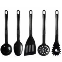 Kit Utensílios Espátulas 5 peças Talheres Antiaderente Nylon