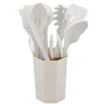 Kit Utensílios P/ Cozinha Antiaderente 12 Pçs Lovely Vibe COR:BRANCO Kit Utensílios P/ Cozinha Antiaderente 12 Pçs Lovely Vibe COR:BRANCO