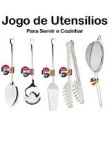 Kit Utensilios Para Cozinha 6 Pecas - Jogo Utensílios para Servir e Cozinhar em Inox 5 peças - Conjunto - PANAMI