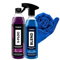 Kit V-FLOC + Blend Vonixx 500ml + Toalha Microfibra Limpeza