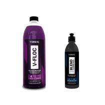 Kit V-Floc Lava Autos Super Concentrado 1,5L + Blend Clear Wax Black 500ml