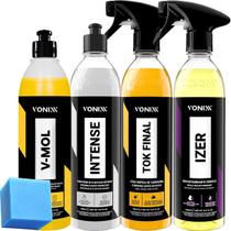 Kit V-Mol Lava Autos Cera Liquida Tok Final Spray Revitalizador Intense Descontaminante Izer Vonixx Kit V-Mol Lava Autos Cera Liquida Tok Final Spray Revitalizador Intense Descontaminante Izer Vonixx