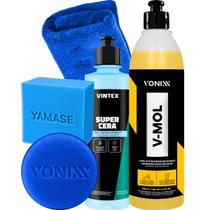 Kit V mol Super Cera Vonixx Lava Autos Desincrustante Brilho e Proteção
