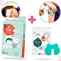 Kit Vacina Xo Febre Adesivo Gel + Pikluc Alivia Dor Vacina Likluc tira Dor Alivia