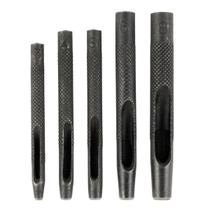 Kit Vador Furador Couro Cinto Borracha 5 Pcs Profissional