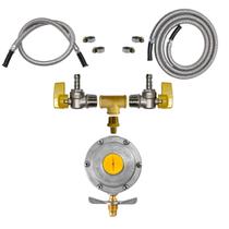 Kit Válvula Duas Saídas Gás Instalação Fogão e Forno 1m e 4m