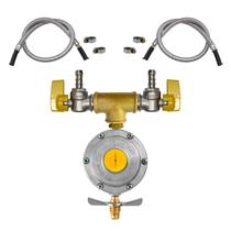 Kit Válvula Duas Saídas Gás Instalação Fogão Forno 80cm 1,5m